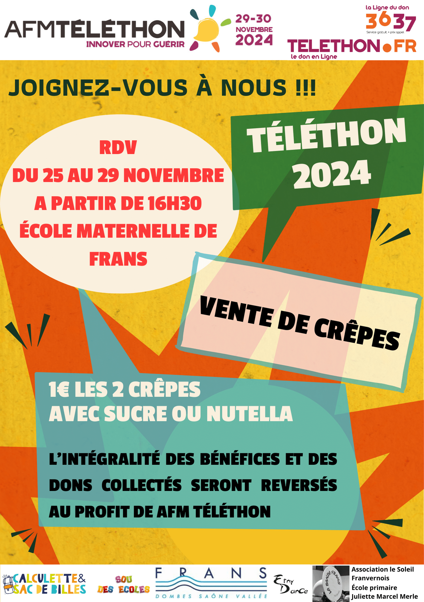 TOUS ENSEMBLE POUR LE TÉLÉTHON 2024